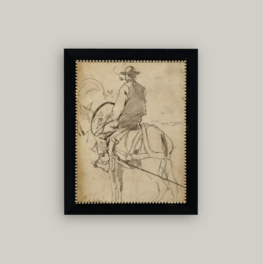 Petal Lane Home, Man Riding a Horse