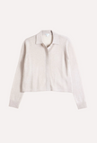 Minnie Rose, Sheer Luxury Cashmere Collared Cropped Cardigan