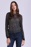 Minnie Rose, Plaited Mesh Sweater