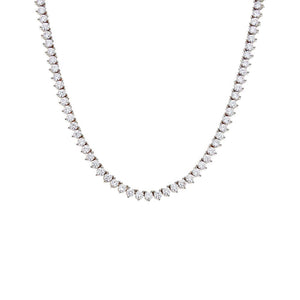 Three Prong Tennis Necklace