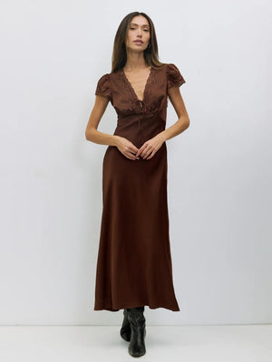 Mod Ref, Satin Midi Dress