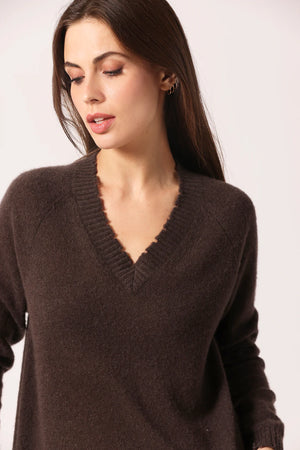 Minnie Rose, V-Neck Sweater