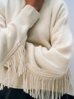White + Warren, Fringe Cashmere Sweater