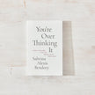 You're Overthinking It, Book