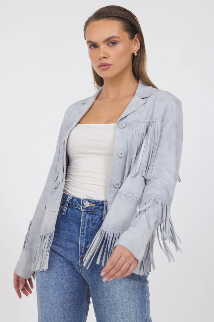 Jakett, Suede Fringe Jacket