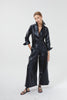 Culotte Metallic Linen Pant