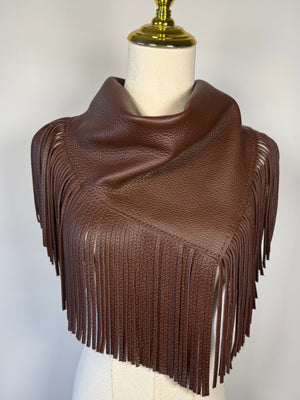 Sable Western, Leather Fringe Scarf